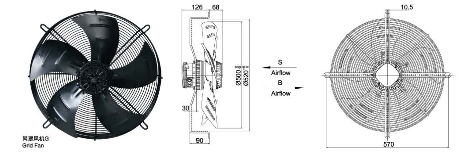 Чертеж YWF4E-500S-137/50-G